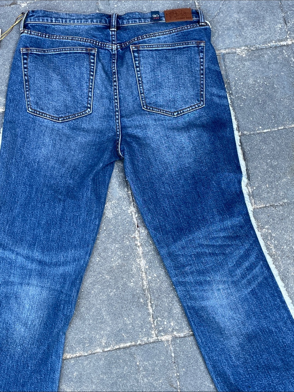 Johnny Was Indigo Denim Straight-Leg Jeans with Multicolor Embroidery 30 - Picture 10 of 12